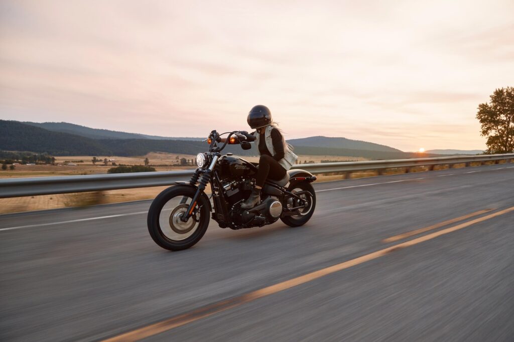 a person on a motorcycle
