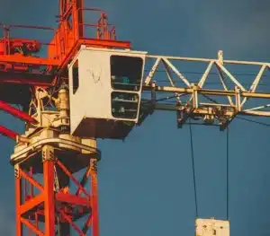 Large construction crane